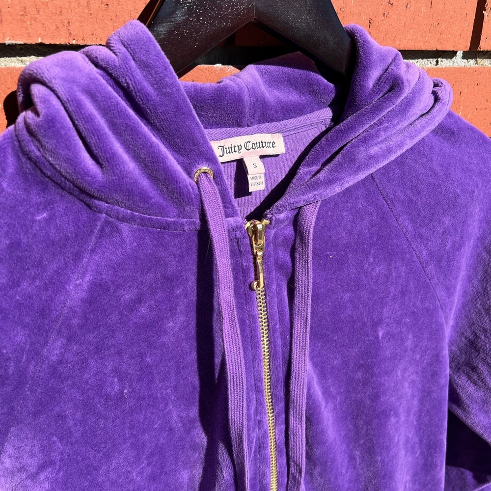 Juicy Couture Purple Velour Jacket - Size SM